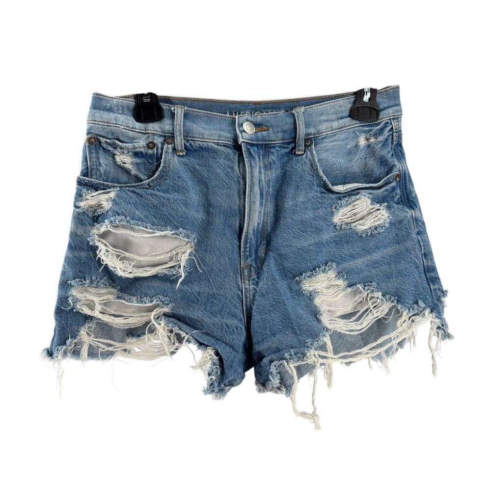 American Eagle Women's Distressed Highest Rise 90's Boyfriend Jean Shorts Size 6